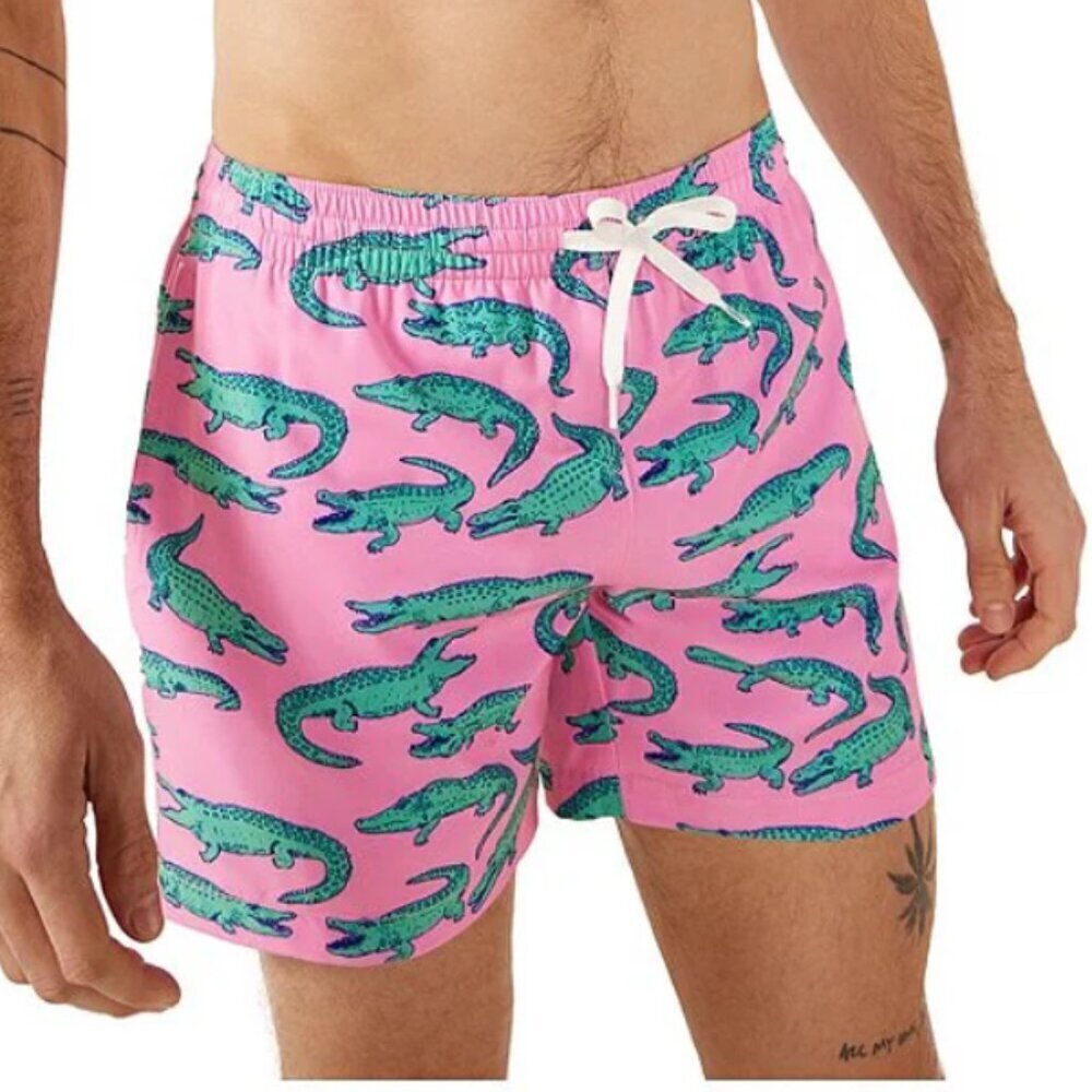 CHUBBIES Glades Classic 5.5" Inseam Shorts Pink Green Size Medium